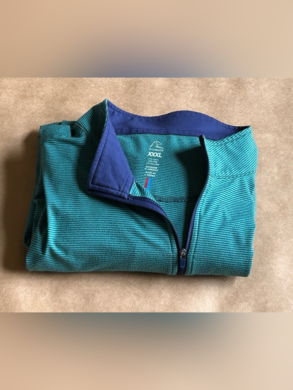 Rhoback 3XL - Lot of 4 Pullovers in Blue, Gray, Red, and Green/Navy stripe - Picture 11 of 14